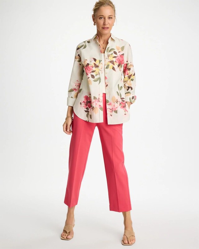 No Iron Printed Stretch Shirt - image 2